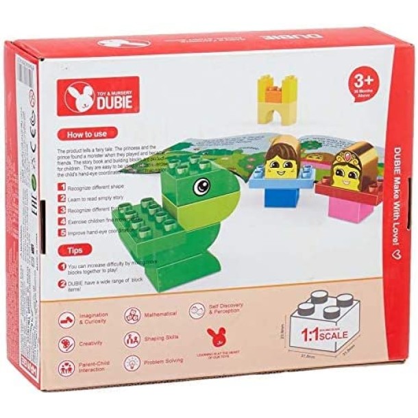 WANGE - DUBIE 142 | 15 db építőkocka | A hercegkisasszony új barátai + képeskönyv