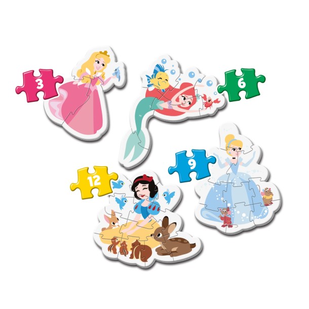 Clementoni: 4in1 formapuzzle - Disney Hercegnők 20813