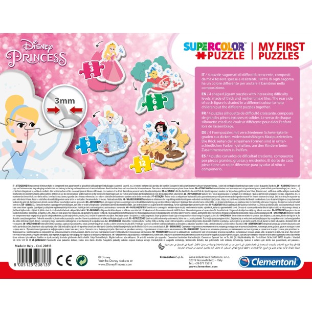 Clementoni: 4in1 formapuzzle - Disney Hercegnők 20813
