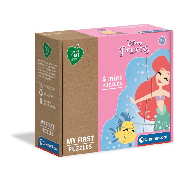 Clementoni: Play for future-Első kirakóm puzzle 4az1-ben- Disney Hercegnők 20825