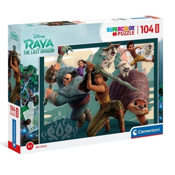Clementoni: SuperColor Maxi Puzzle: Raya és az utolsó sárkány 104 db-os 23750