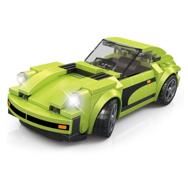 WANGE® 2872 | Kompatibilis, készségfejlesztő építőjáték | 161 db építőkocka | Supercar zöld sportkocsi