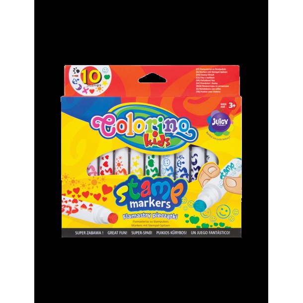 Colorino: Filctollkészlet - kétvégű 10db-os nyomdás 3+   36092PTR