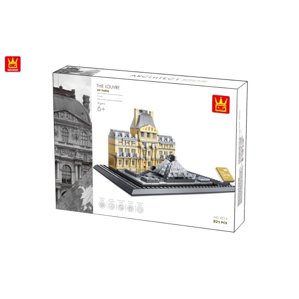WANGE 4213 | 785 db építőkocka | Párizsi Louvre - Franciaország