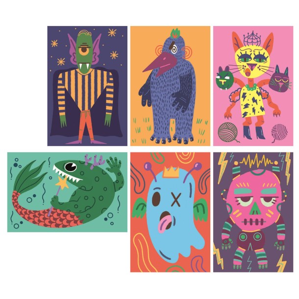 Clementoni: Play for future 6 db-os mesekocka kirakó Szörnyek 44005