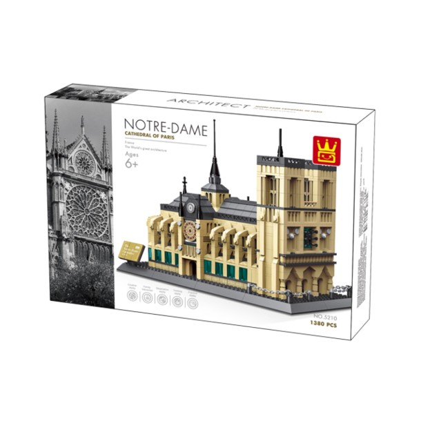 WANGE® 5210 | 1380 db építőkocka | Notre Dame – Párizs