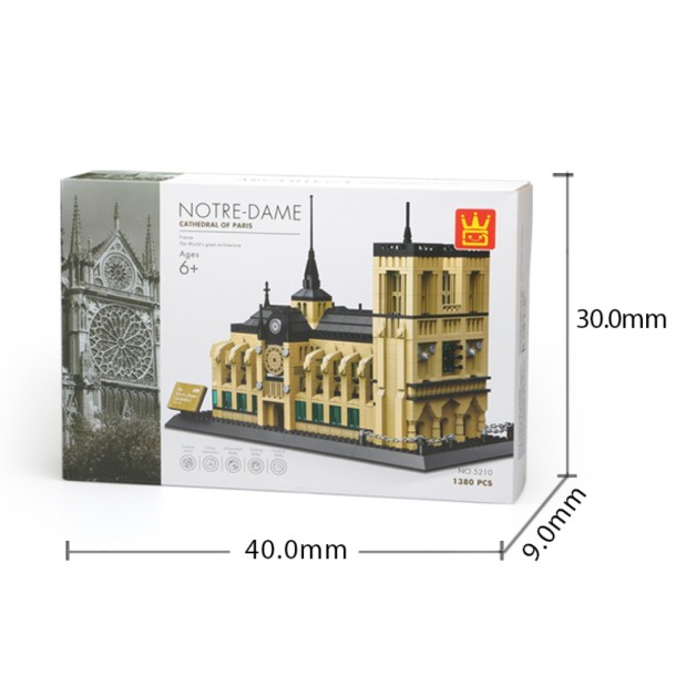 WANGE® 5210 | 1380 db építőkocka | Notre Dame – Párizs