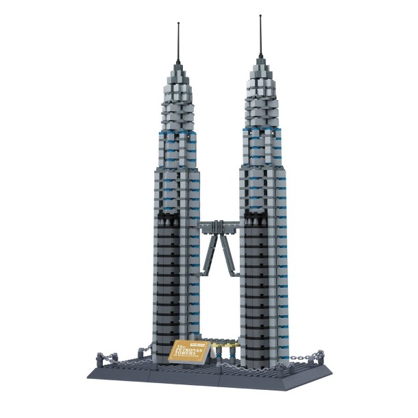 WANGE® 5213 | 1175 db építőkocka | Petronas tornyok Kuala Lumpur – Malájzia