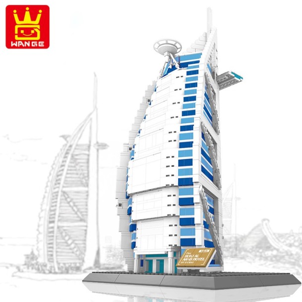 WANGE® 5220 | 1366 db építőkocka | Burj Al Arab Hotel – Dubai