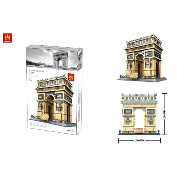 WANGE® 5223 | 1401 db építőkocka | A párizsi Diadalív – Franciaország