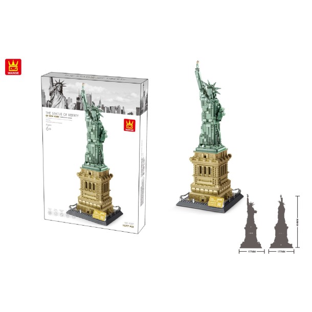 WANGE® 5227 | 1577 db építőkocka | Szabadság-szobor – USA