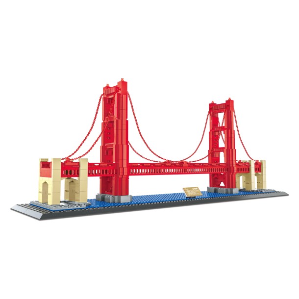 WANGE® 6210 |kompatibilis, készségfejlesztő építőjáték | 1977 db építőkocka | Golden Gate Bridge – USA