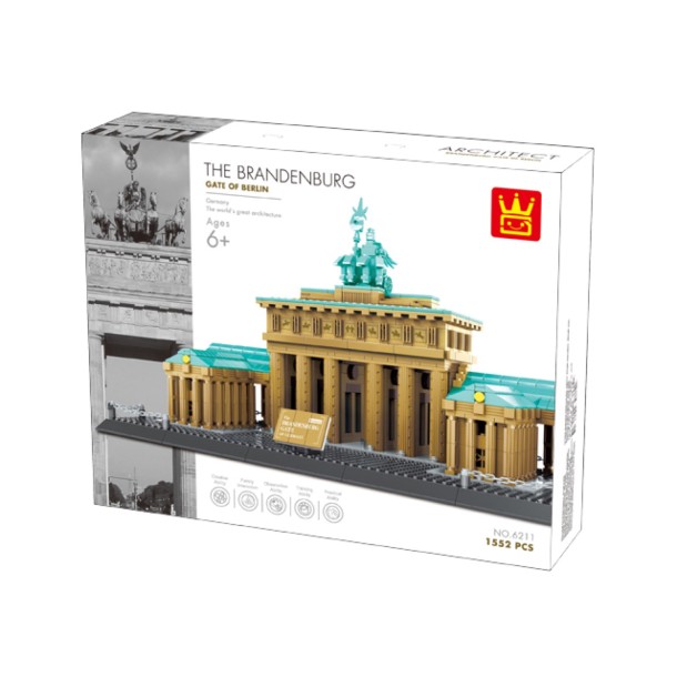 WANGE 6211 | kompatibilis, készségfejlesztő építőjáték | 1562 db építőkocka | Brandenburgi kapu Berlin – Németország