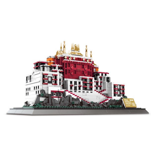WANGE® 6217 |kompatibilis, készségfejlesztő építőjáték| 1464 db építőkocka | Tibeti Potala palota – Kína