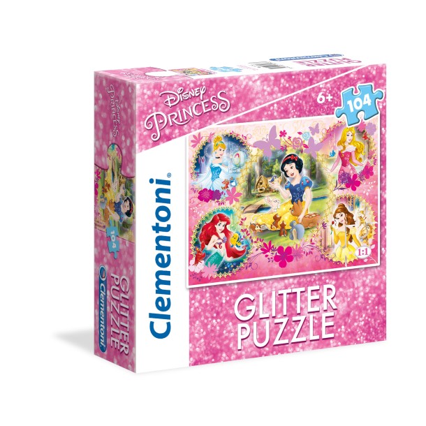 Clementoni: SuperColor Csillámos Puzzle: Disney Hercegnők 104 db-os 95972