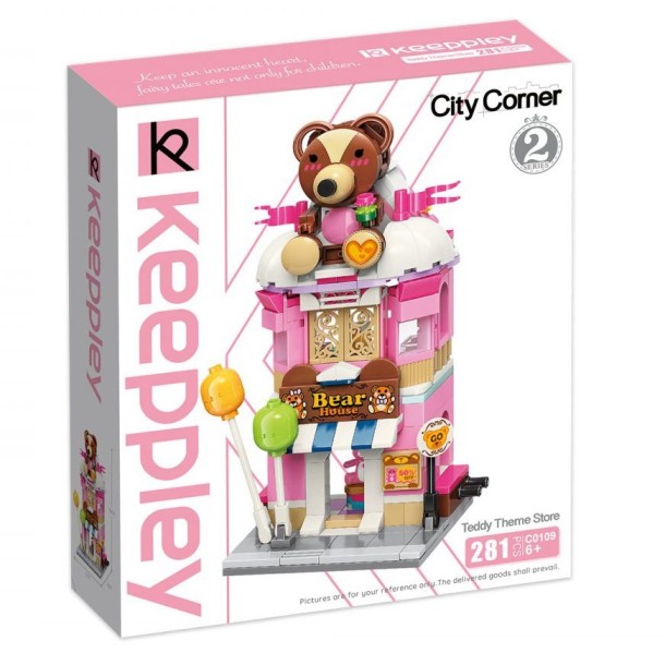 QMAN® C0109 Keeppley | kompatibilis, készségfejlesztő építőjáték | 281 db építőkocka | Maci Ház