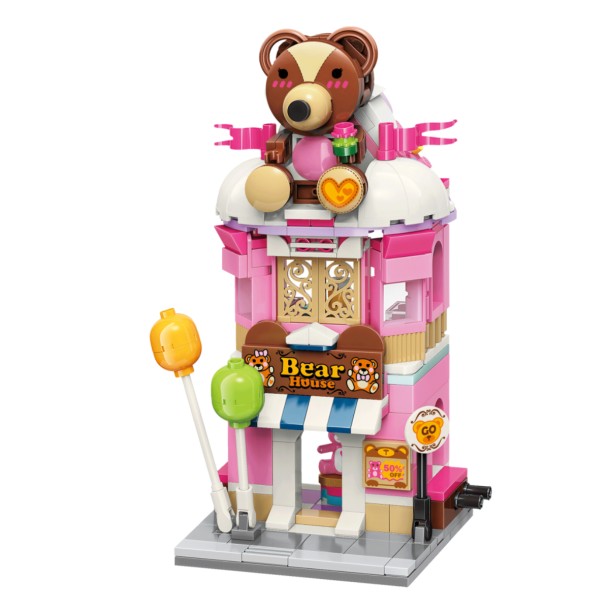 QMAN® C0109 Keeppley | kompatibilis, készségfejlesztő építőjáték | 281 db építőkocka | Maci Ház