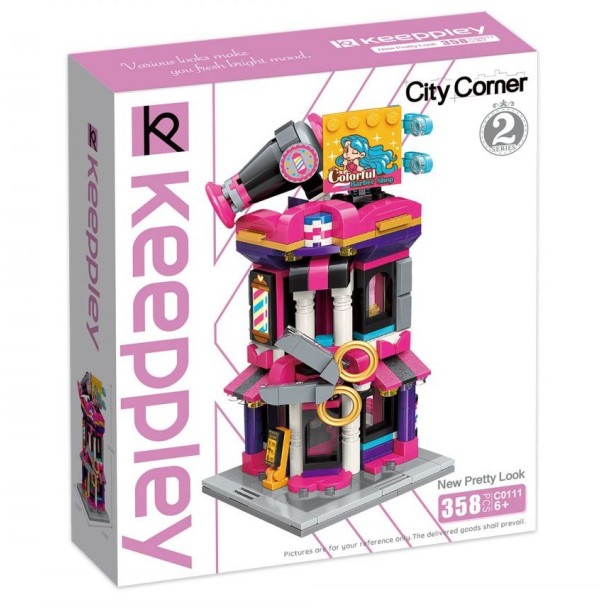 QMAN® C0111 Keeppley | lego-kompatibilis építőjáték | 358 db építőkocka | Fodrász Ház
