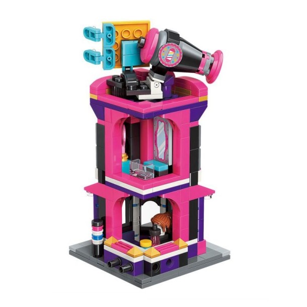 QMAN® C0111 Keeppley | lego-kompatibilis építőjáték | 358 db építőkocka | Fodrász Ház