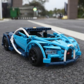 CaDA C51053W | kompatibilis, készségfejlesztő távirányítós építőjáték | 419 db építőkocka | Blue roadster kék sportkocsi