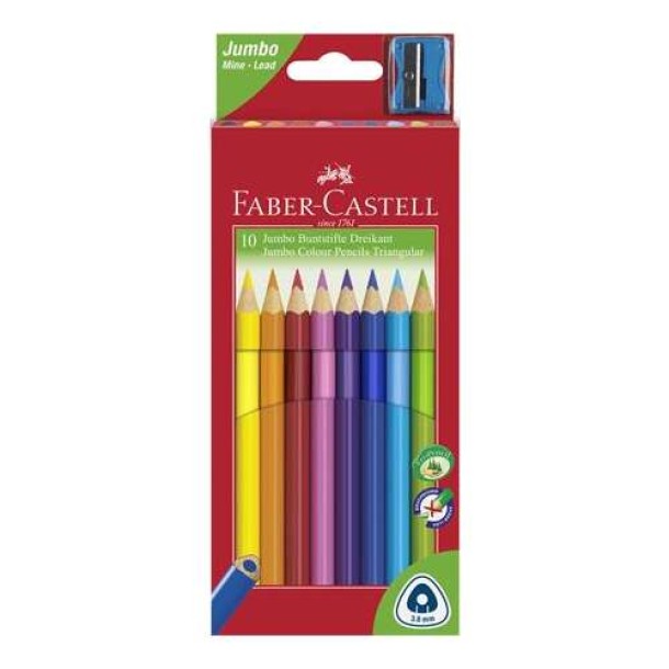 Faber-Castell jumbo színesceruza készlet háromszögű 10 db-os  116510 