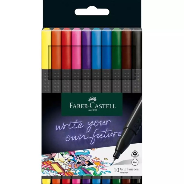 Faber-Castell tűfilc készlet 10 db-os 0,4mm  151610