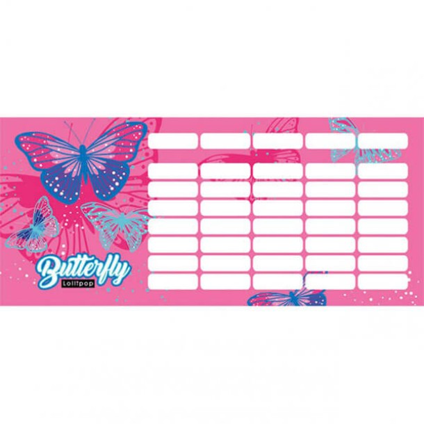 LizzyCard órarend mini - Pink butterfly