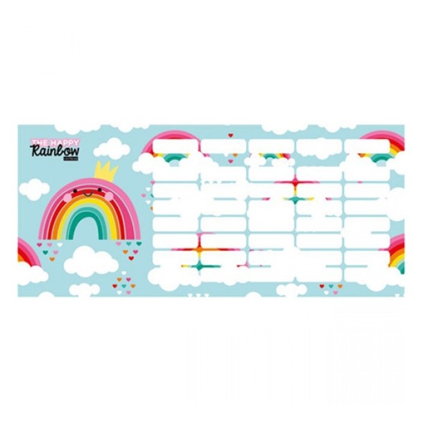 LizzyCard órarend mini - Happy rainbow