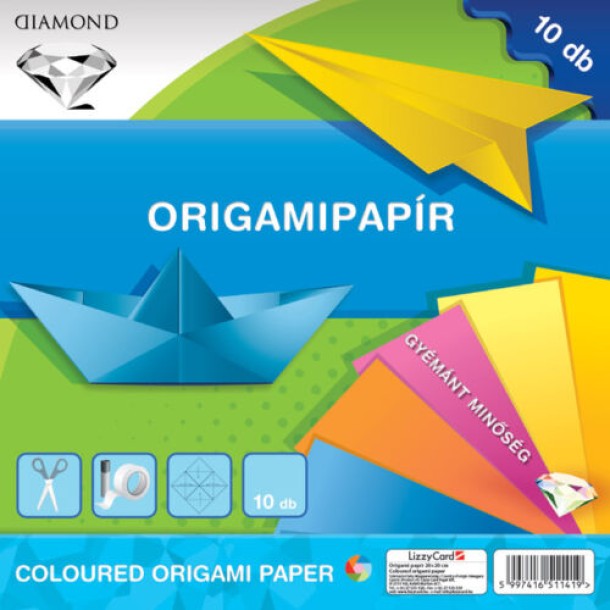 LizzyCard origamipapír - 10 db 20x20 cm