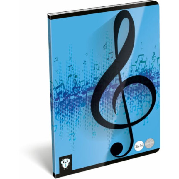 LizzyCard Tűzött füzet, A/5 hangjegy, Beats