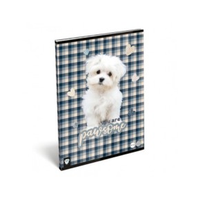 LizzyCard Tűzött füzet, A/4 kockás, Pawsome