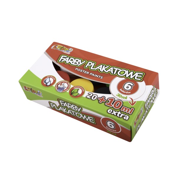 Kolori: Tempera tégelyes 6-os 20+10 ml 