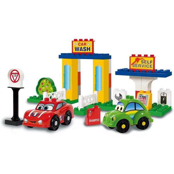 UNICO építőkockák autómosó ládában 37db 8568-0CAR