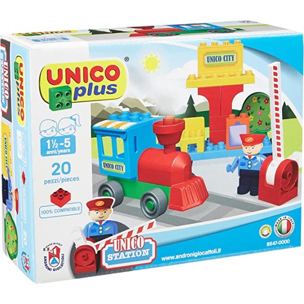 UNICO építőkocka szett vasútállomás 20db 8547-0000