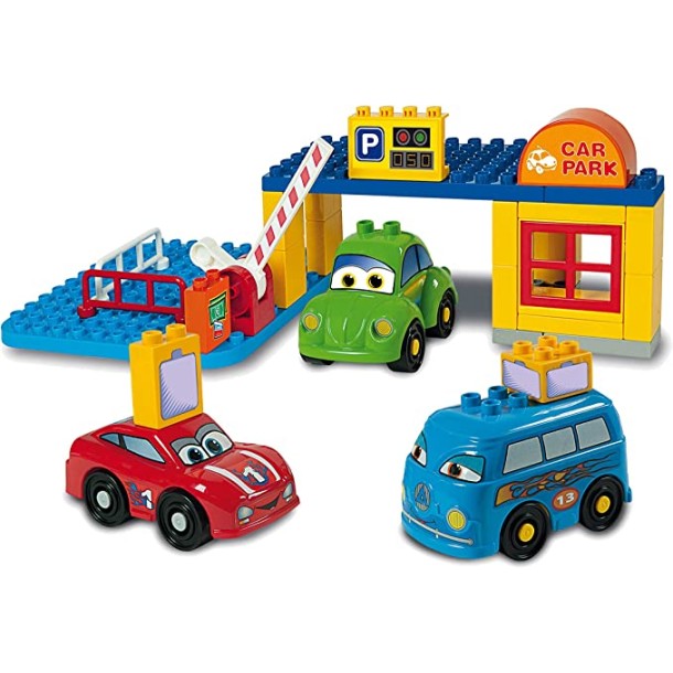 UNICO építőkockák parkoló vödörben 36db 8569-0CAR