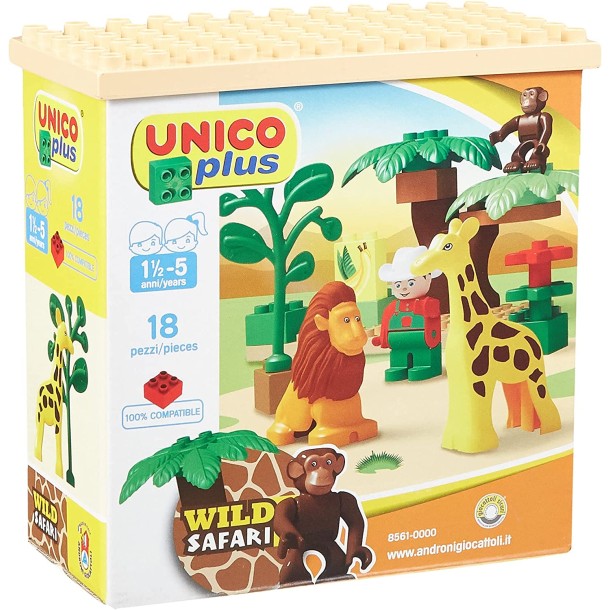 UNICO építőjáték szett szafari 18db 8561-0000