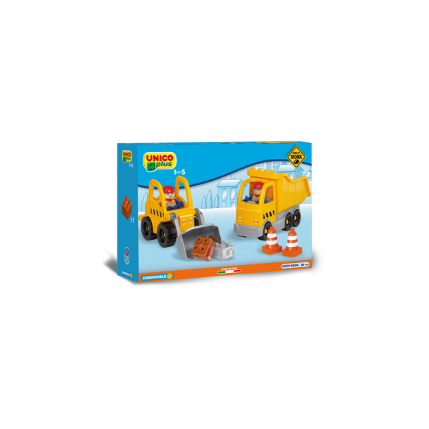 UNICO építőjáték szett munkagépek 26db 8553-0000
