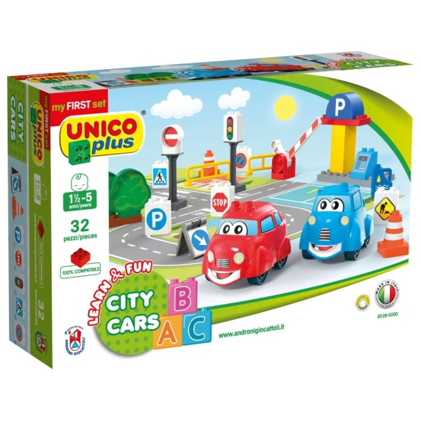 UNICO építőkocka szett városi autók 32db 8528-0000