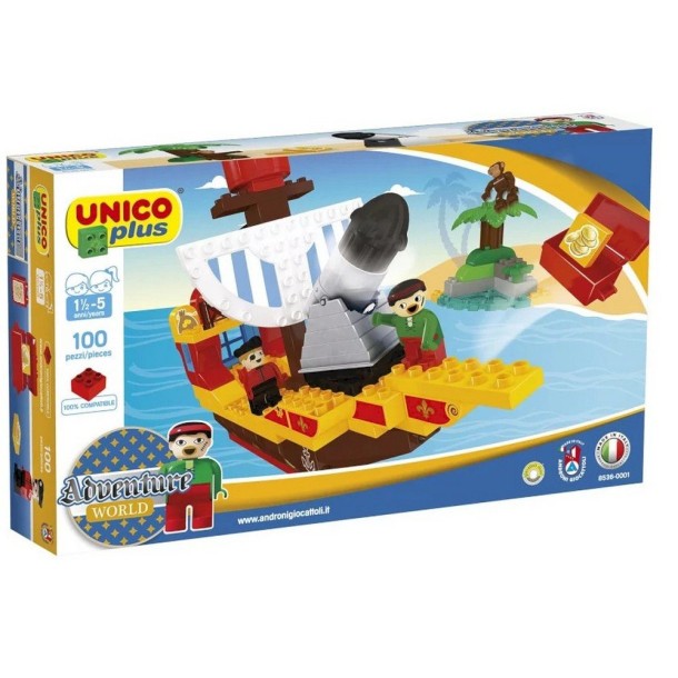 UNICO építőkocka szett kalózhajó 100db 8536-0001