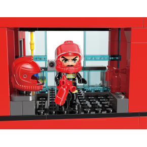 QMAN® W12014 | kompatibilis, készségfejlesztő építőjáték | 693 db építőkocka | Nagy Tűzoltó Parancsnokság