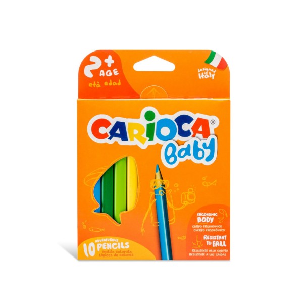 Carioca: 3 az 1-ben bébi zsírkréta 10 db-os szett  42818