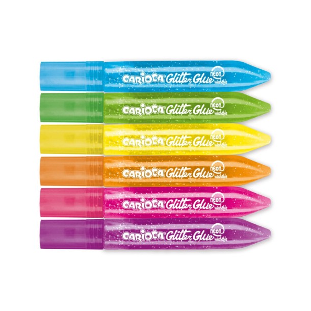 Carioca: Neon csillámos dekoráló szett 6 db-os 42111