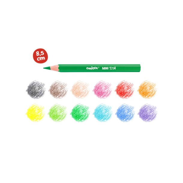 Carioca: Mini Tita törésálló színes ceruza szett 12db-os 42323