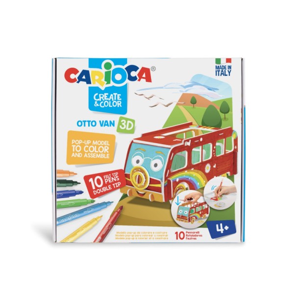 Carioca: 3D Furgon színezhető írószertartó 42987