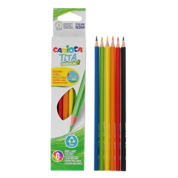 Carioca: Tita háromszögletű színes ceruza 6db-os szett 43078